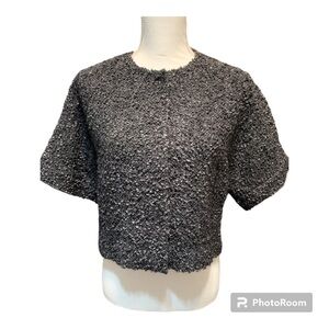 Lafayette 148 Wool Blend Boucle Tweed Cropped Jacket 6